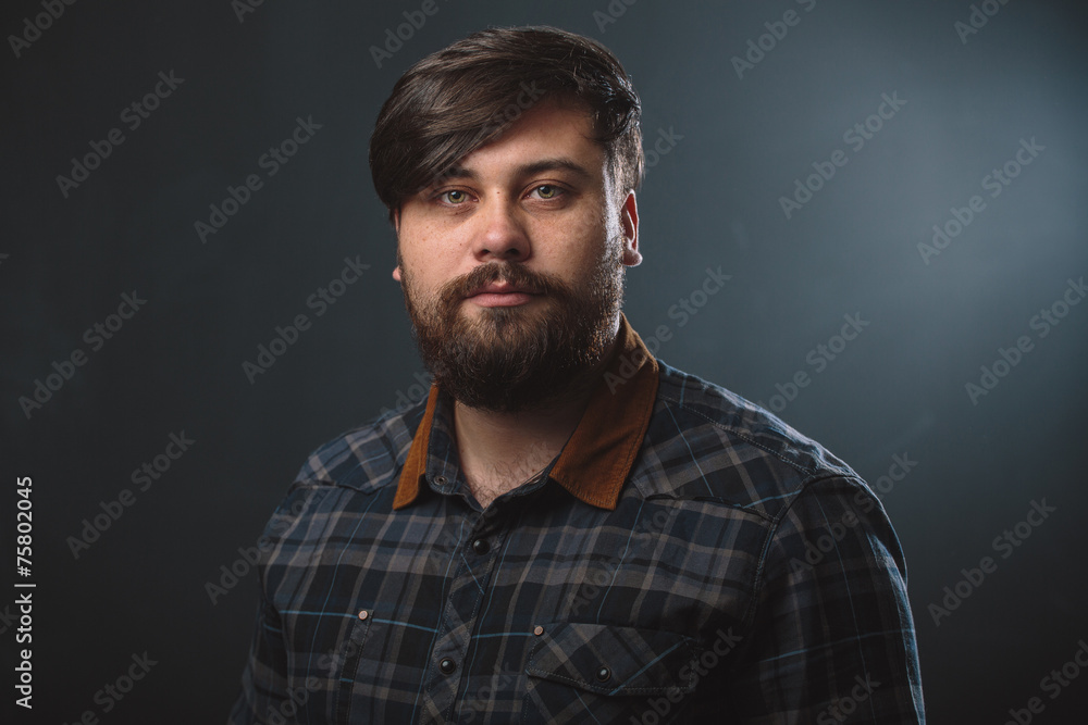 Obraz premium Guy in a plaid shirt