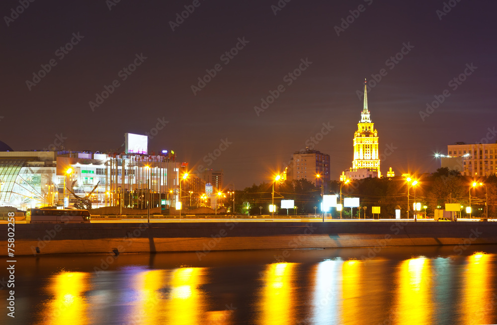 View of Moscow in summer  night