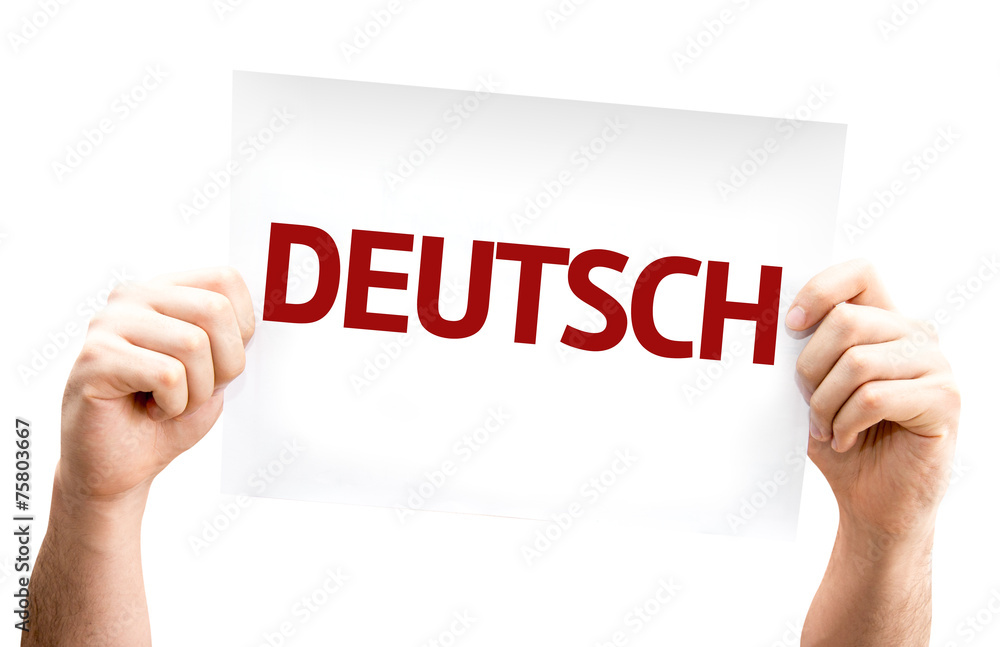 German (in German) card isolated on white background German (in German) card isolated on white background