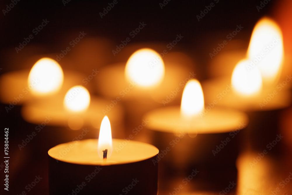 burning candles with beautiful out of focus burning candles with beautiful out of focus