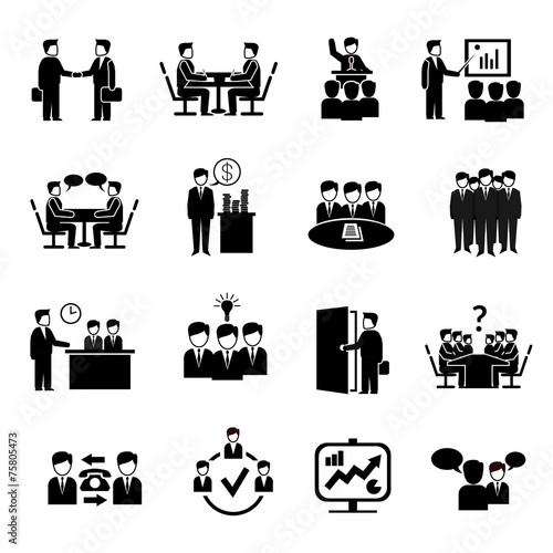 Meeting Icons Set