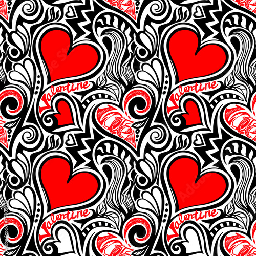 Love Valentine seamless pattern