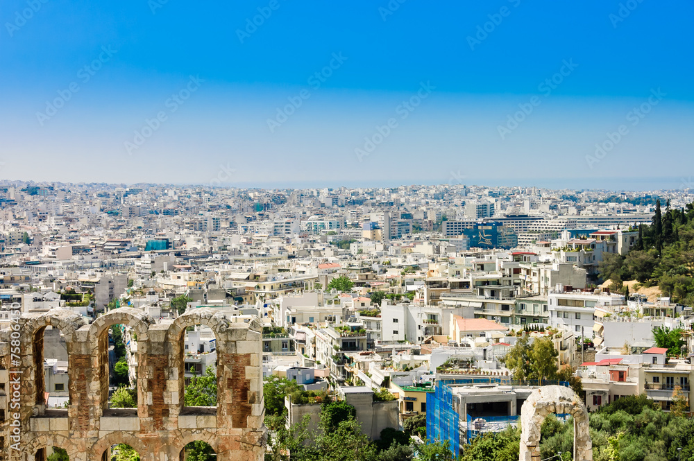 Naklejka premium view of Athens city, Greece