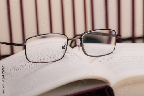 Books and glasses