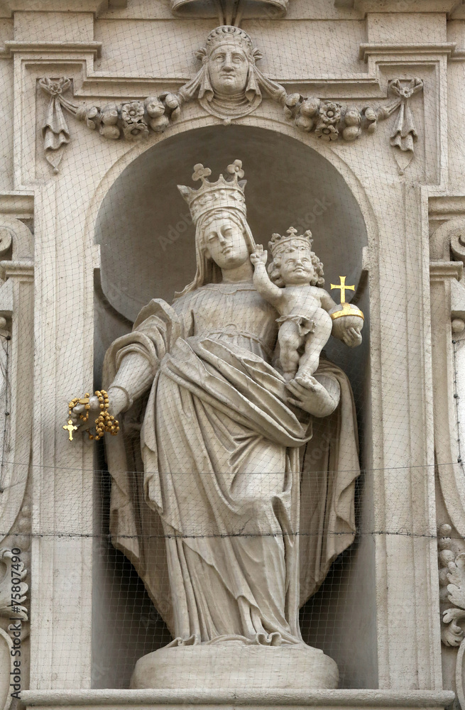 Virgin Mary with baby Jesus, Dominican Church in Vienna,