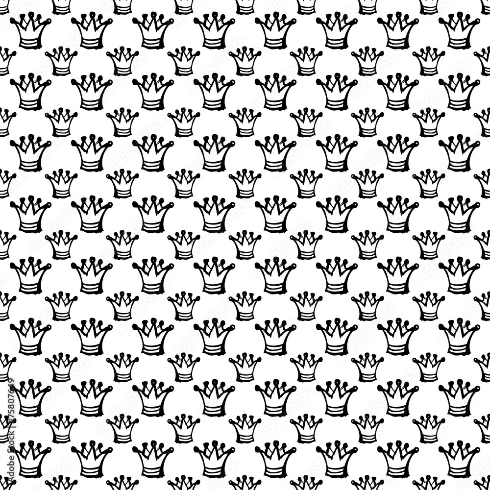seamless pattern with crown