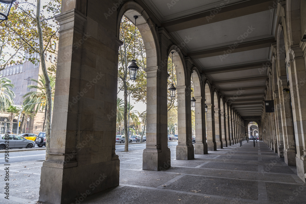 The arcades of Passeig Picasso, Barcelona The arcades of Passeig Picasso, Barcelona
