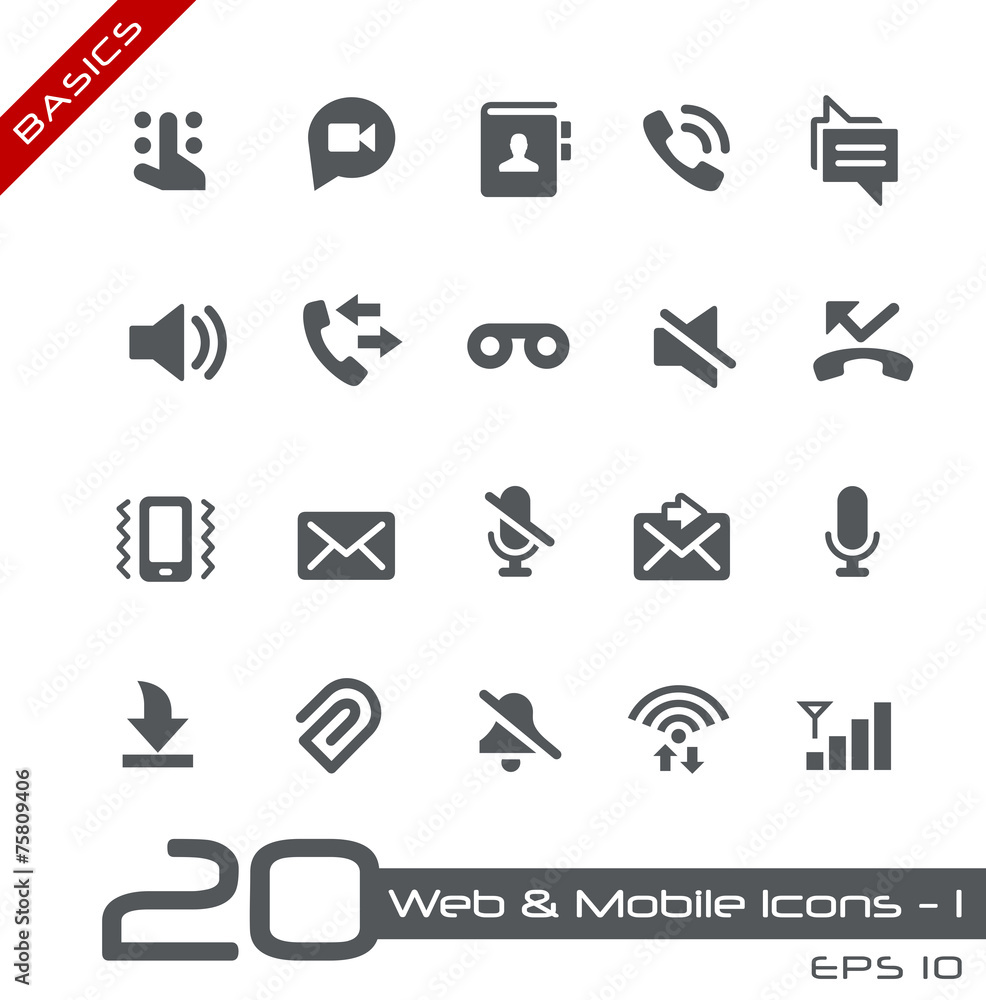 Web & Mobile Icons-1 -- Basics Web & Mobile Icons-1 -- Basics