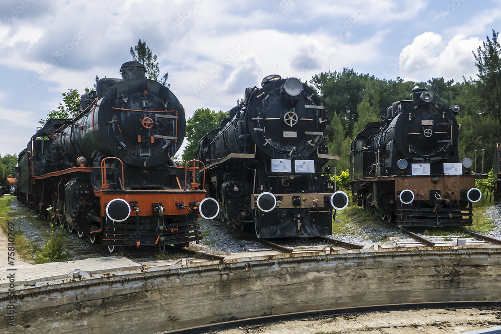 Obraz premium Ausgemusterte Dampflokomotiven