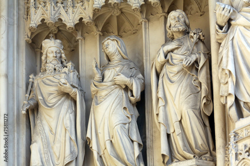 Statue of Saint, Maria am Gestade church in Vienna