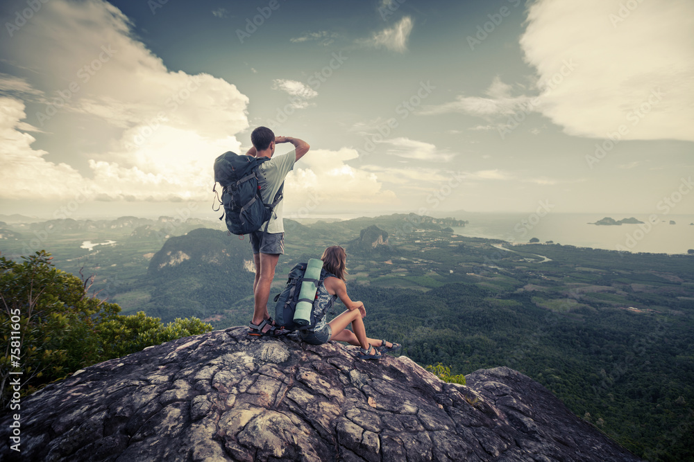 Fototapeta premium Hikers