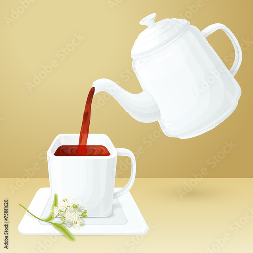Tea Cup And Pot