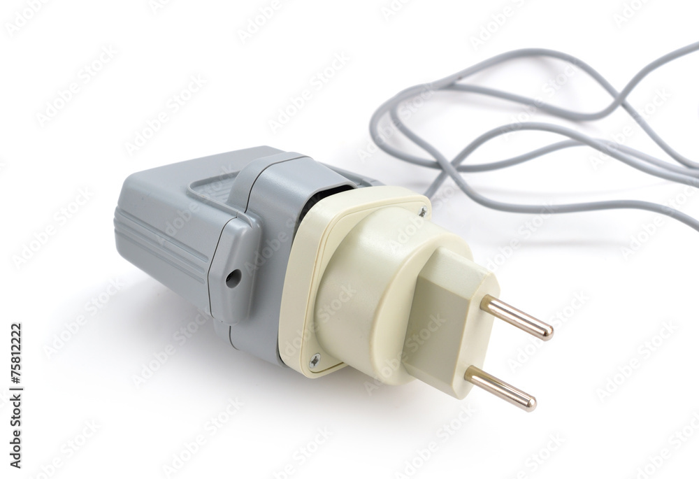 Travel adapter isolated Travel adapter isolated
