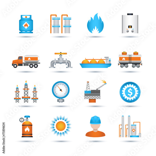 Gas Icons Set