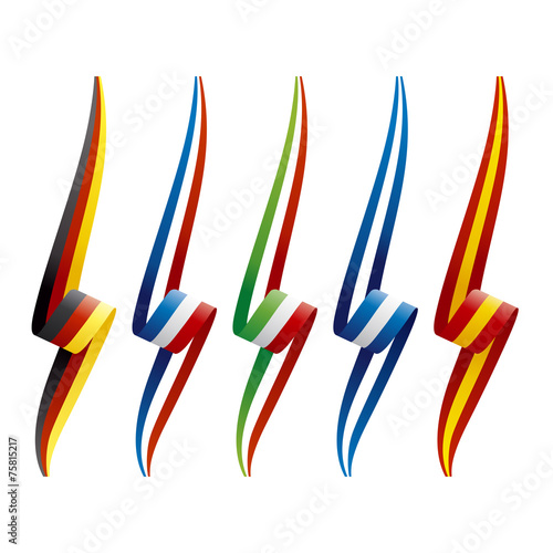 Abstract color background Europe flag vector