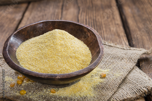 Cornmeal (on rustic background)