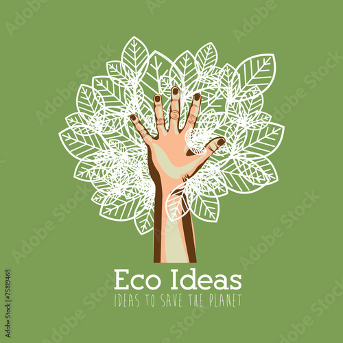 Ecology design, vector illustration.