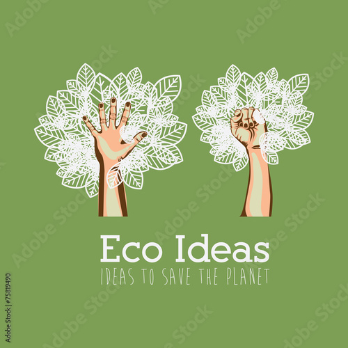 Ecology design, vector illustration.
