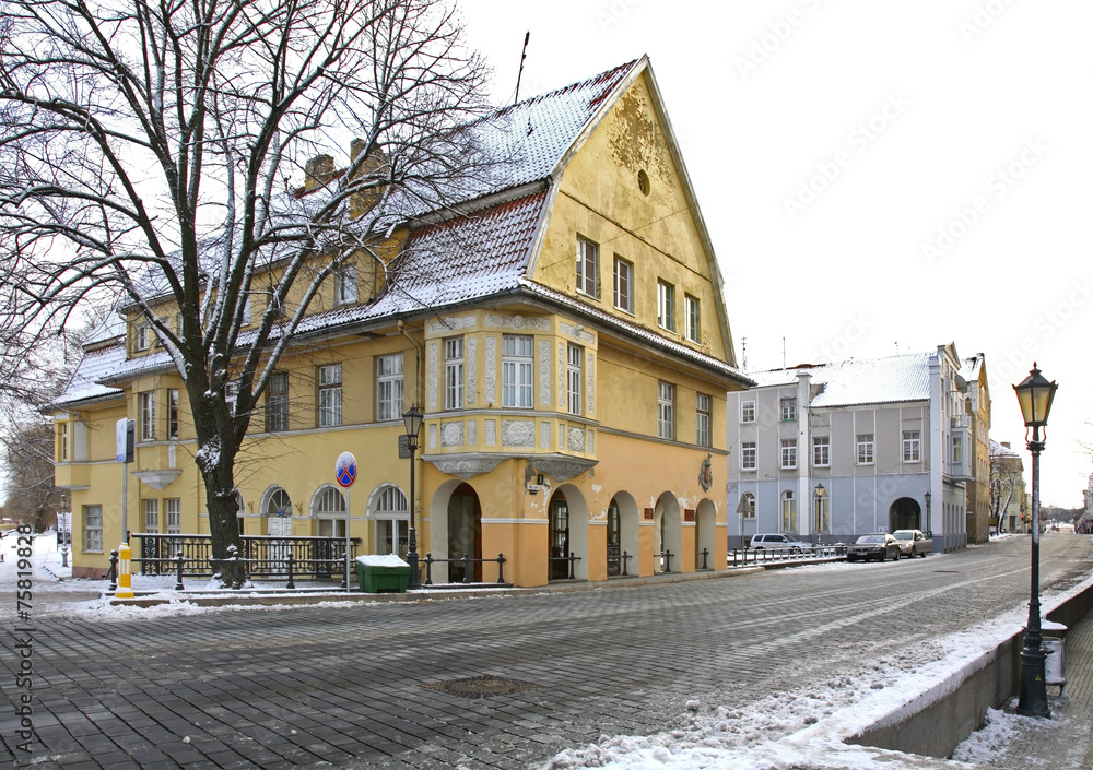 Old town in Klaipeda. Lithuania