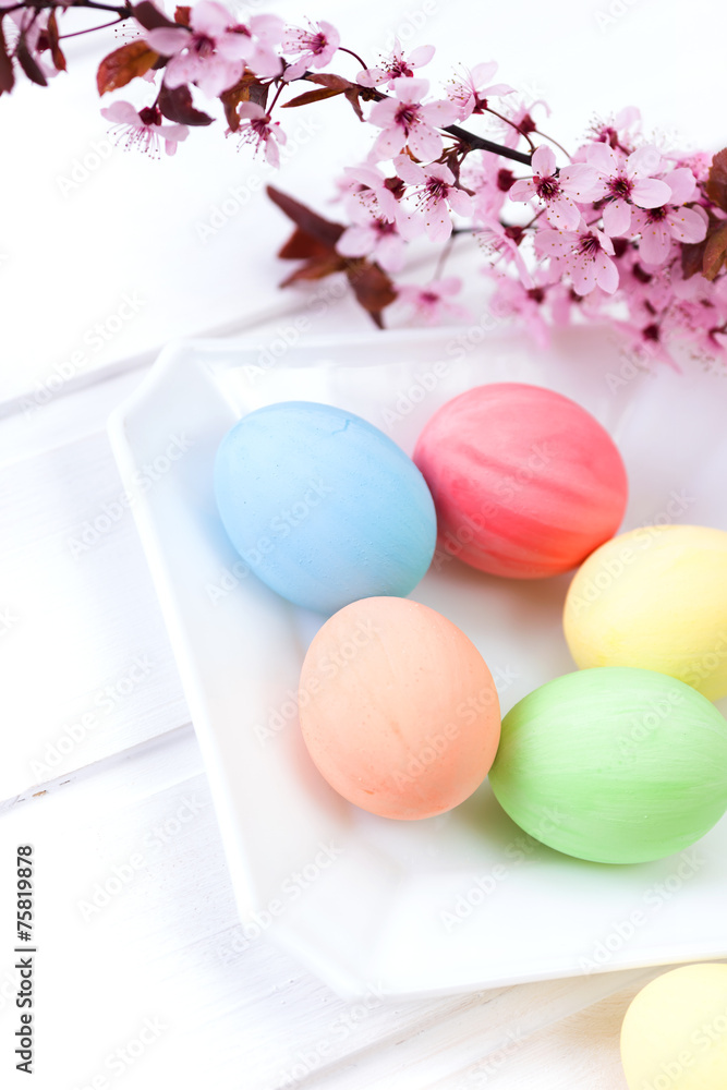 Pastel colored Easter eggs Pastel colored Easter eggs