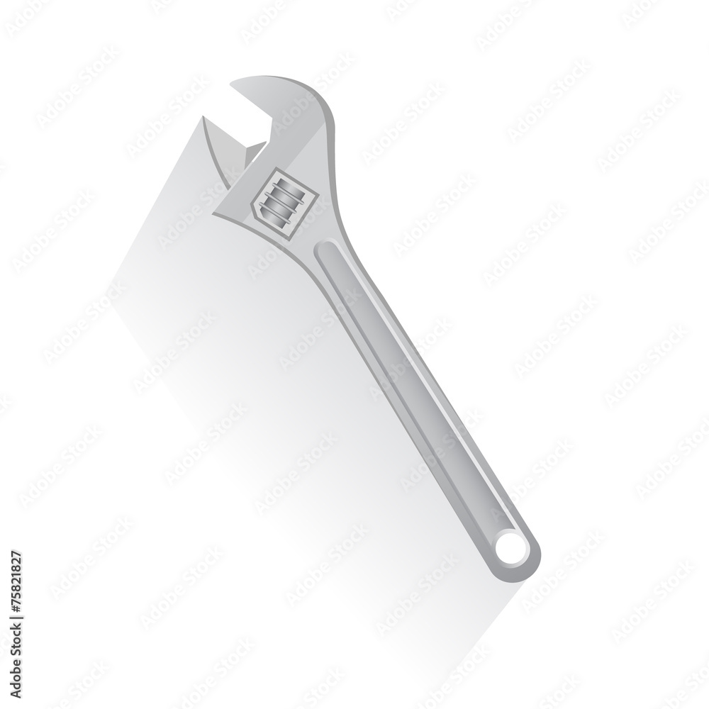 Adjustable wrench - vector Adjustable wrench - vector