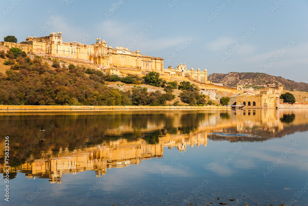 Amber Fort and the reflection