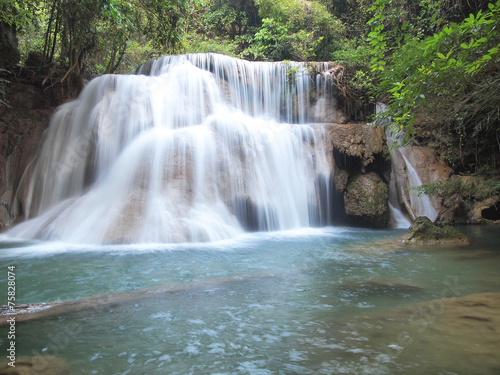 Beautiful Waterfall in Kanchanaburi Province , Thailand