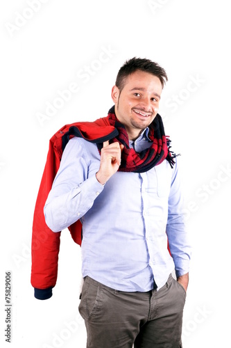 Boy with red jacket