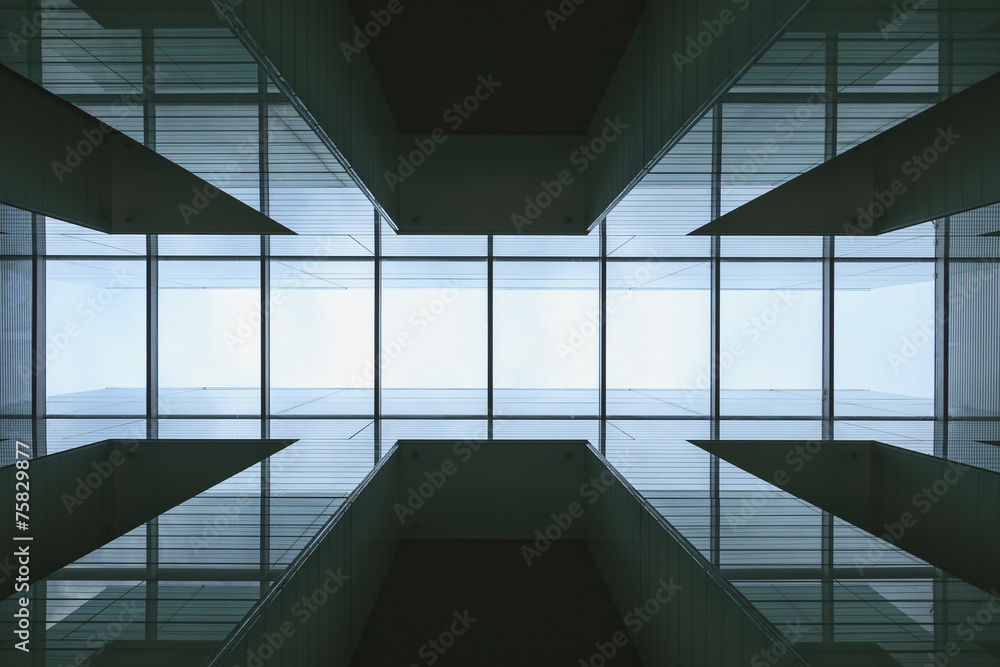 Glass frame detail of Modern architecture Glass frame detail of Modern architecture