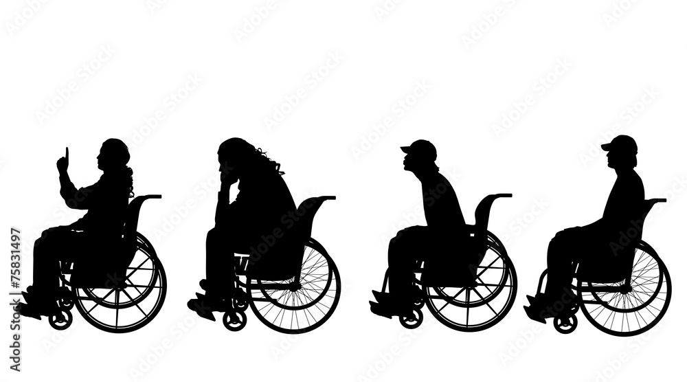 Obraz premium Vector silhouette of a man.