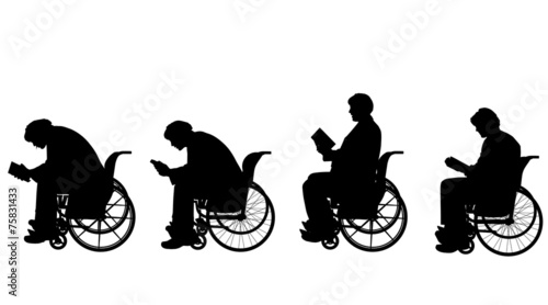 Vector silhouette of a man.