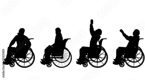 Vector silhouette of a man.