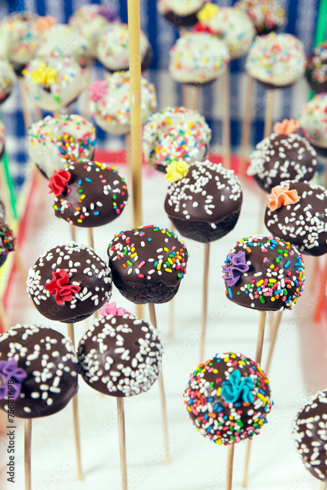 Colorful cake pops Colorful cake pops