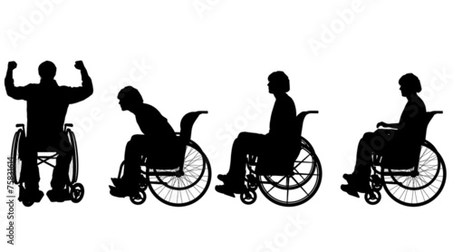Vector silhouette of a man.