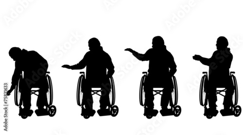 Vector silhouette of a man.