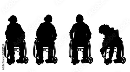 Vector silhouette of a man.