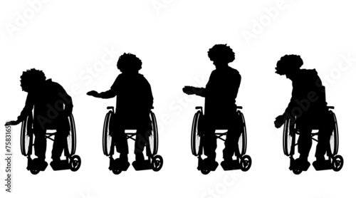 Vector silhouette of a man.