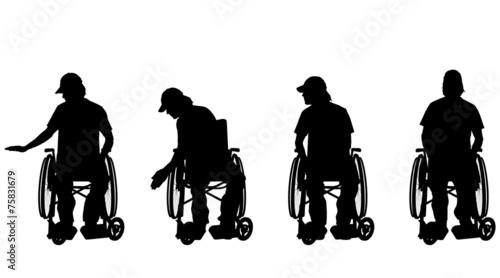 Vector silhouette of a man.