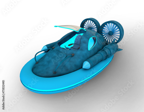 Fotografia Futuristic hover car with opened cabin
