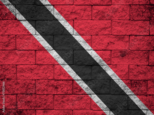 wall texture, flag of Trinidad and Tobago © paisan191