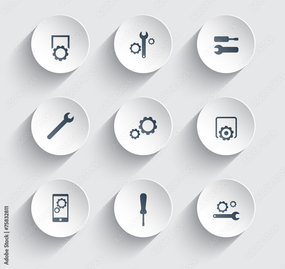 settings, configuration, preferences, service icons, vector settings, configuration, preferences, service icons, vector