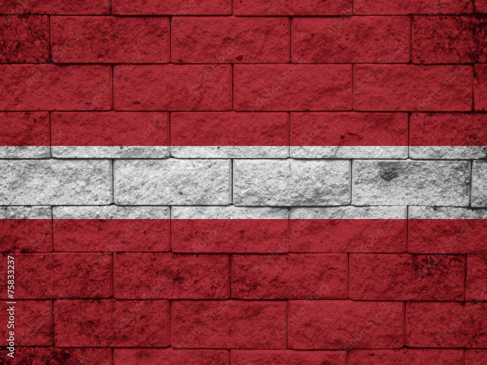 Latvia Flag on the wall texture Latvia Flag on the wall texture