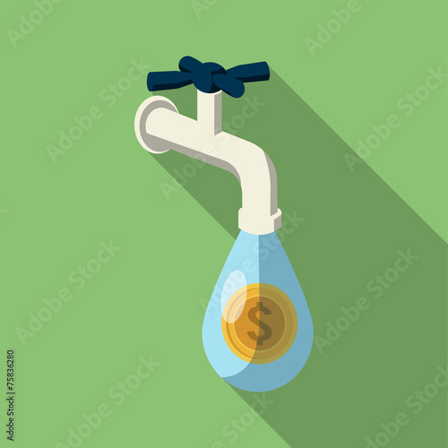 Dripping Tap with  Coins