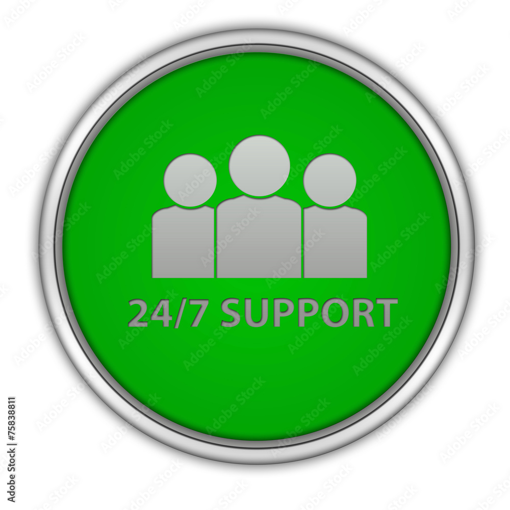 Support circular icon on white background Support circular icon on white background
