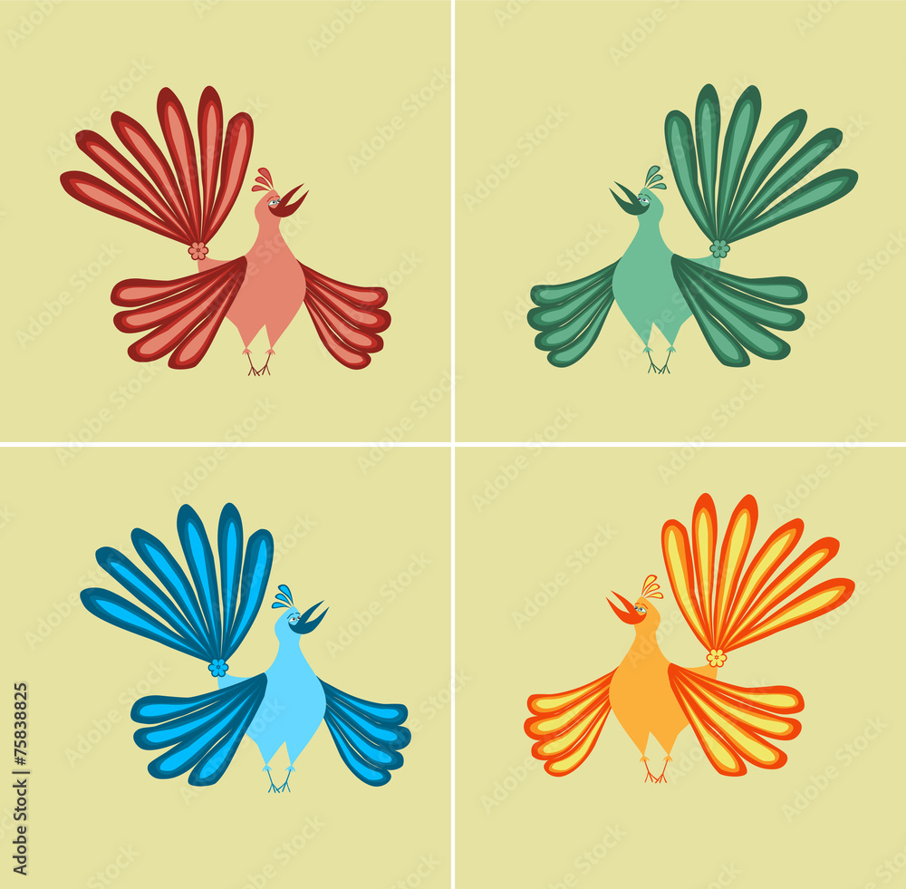 Obraz premium colorful birds