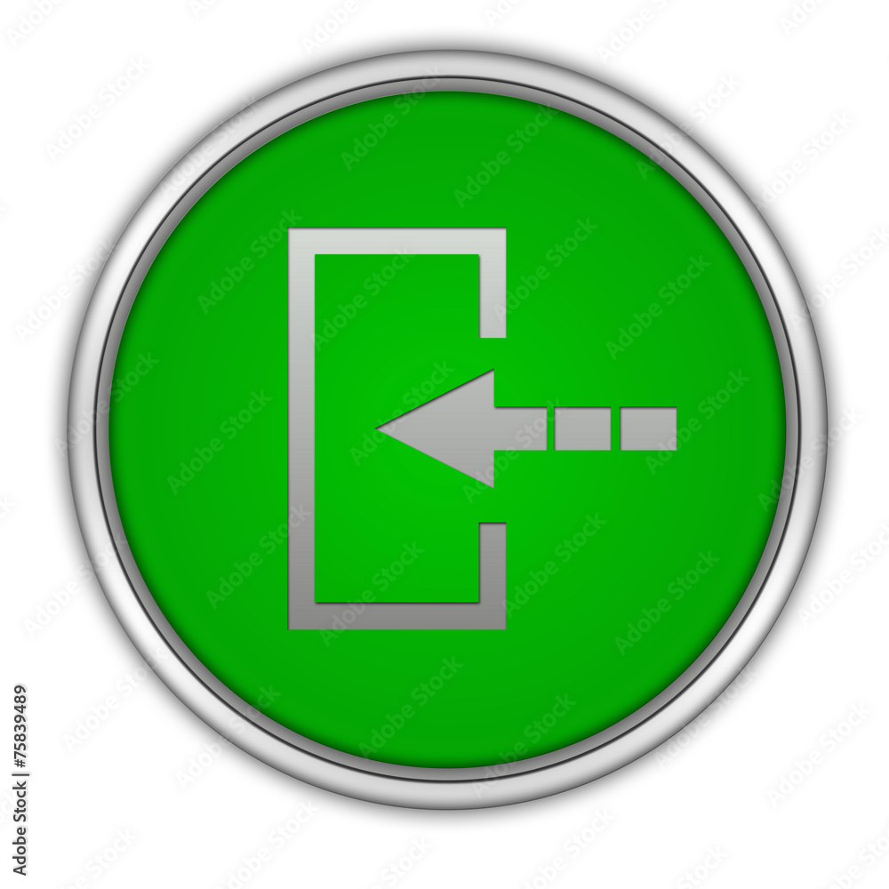 Login circular icon on white background Login circular icon on white background