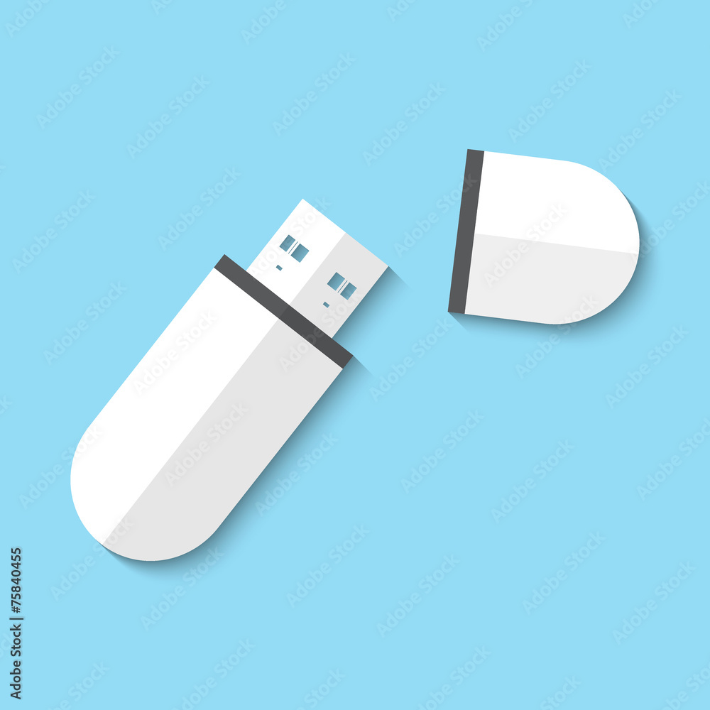 Vector usb flash drive web icon Vector usb flash drive web icon