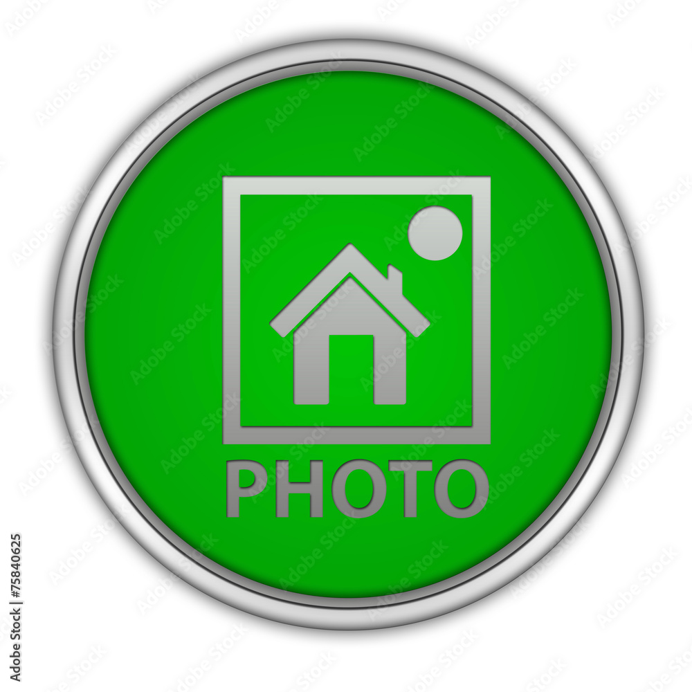 photo circular icon on white background photo circular icon on white background