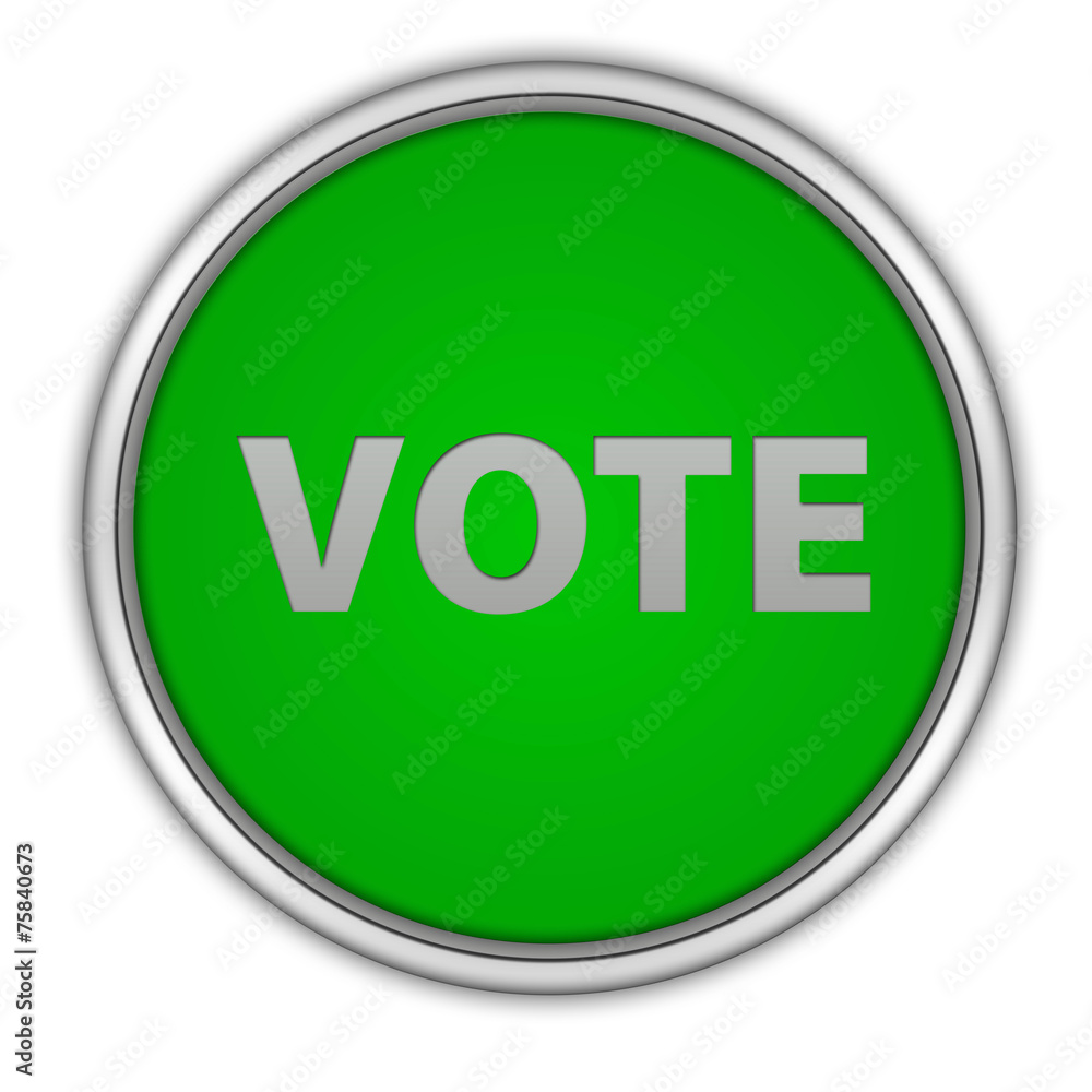 Vote circular icon on white background Vote circular icon on white background