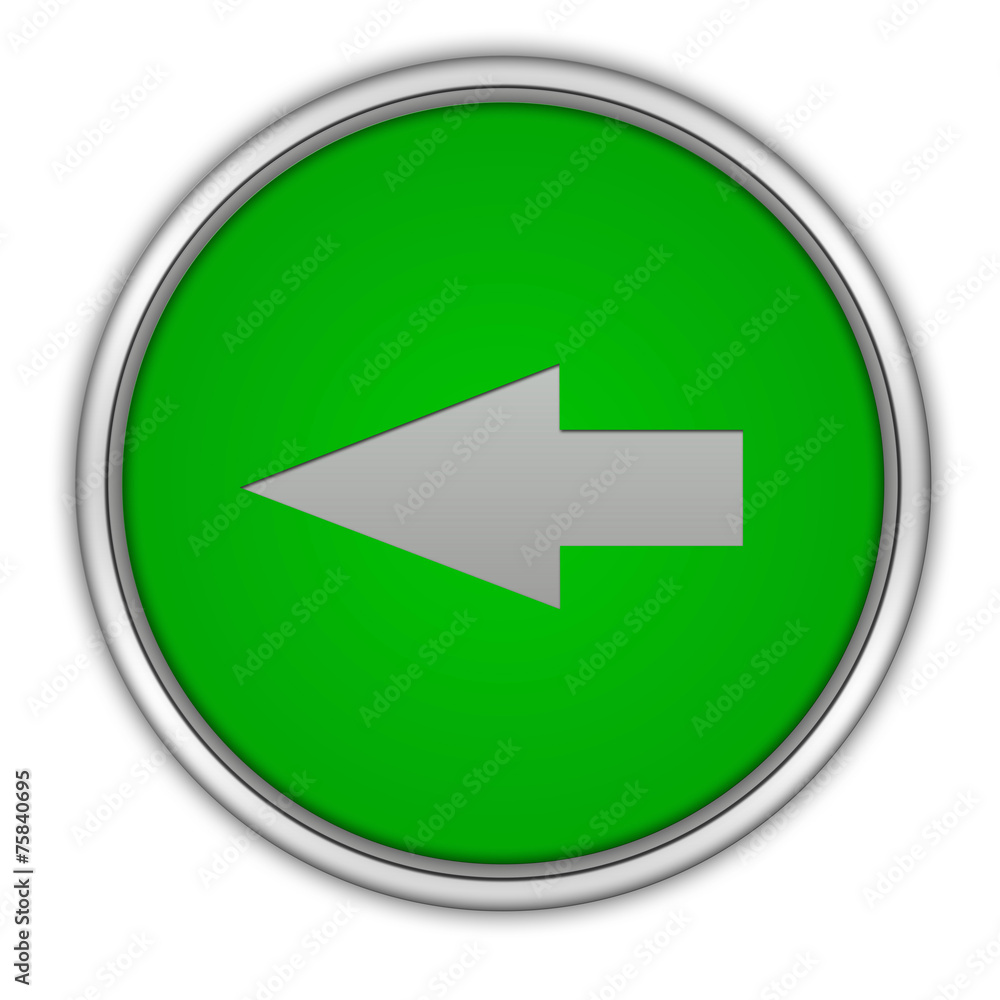 Left Arrow circular icon on white background Left Arrow circular icon on white background